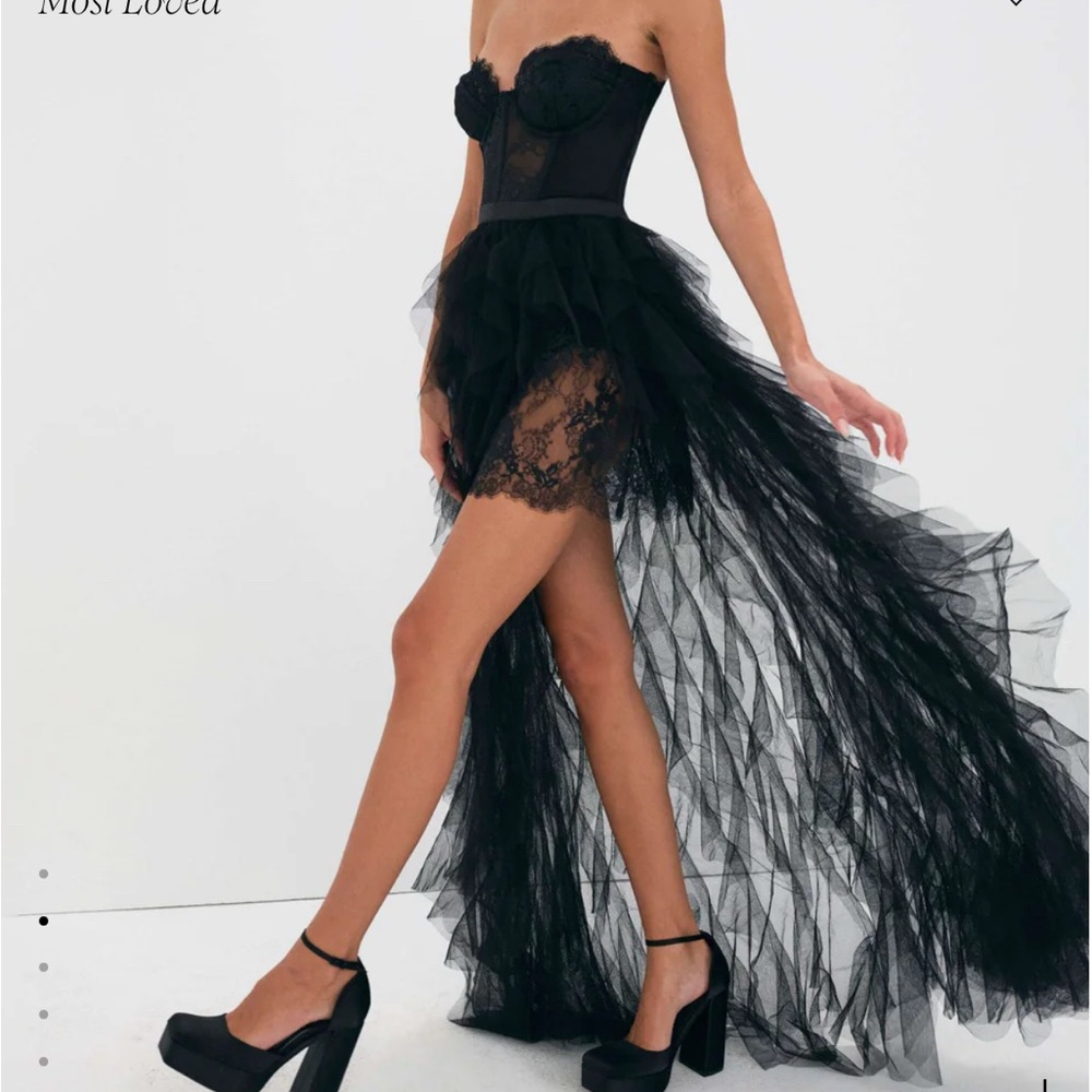 For Love And Lemons Black Strapless Dress